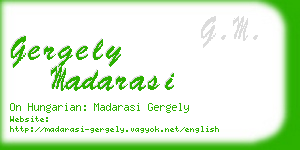 gergely madarasi business card